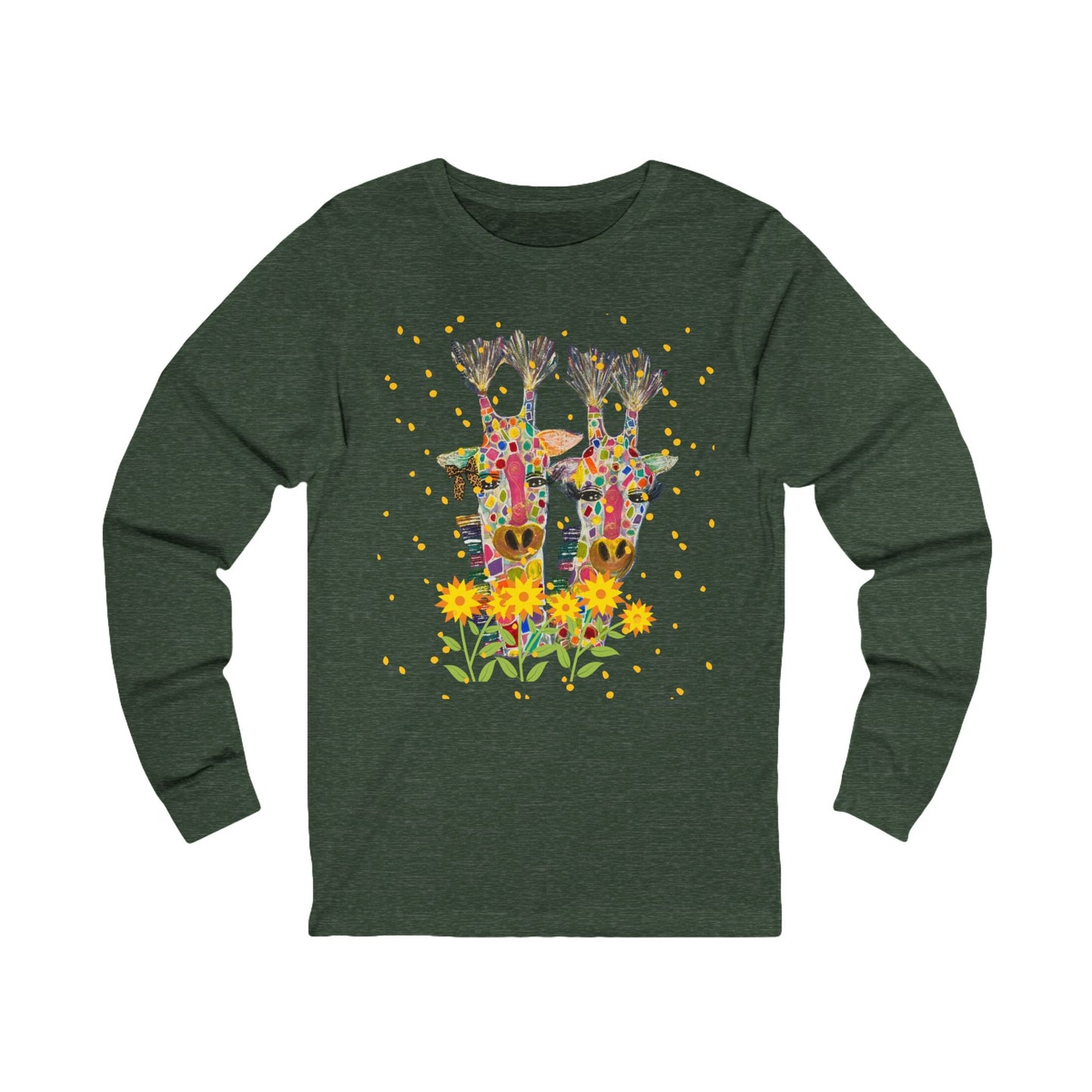 Giraffe In Love Long Sleeve Tee