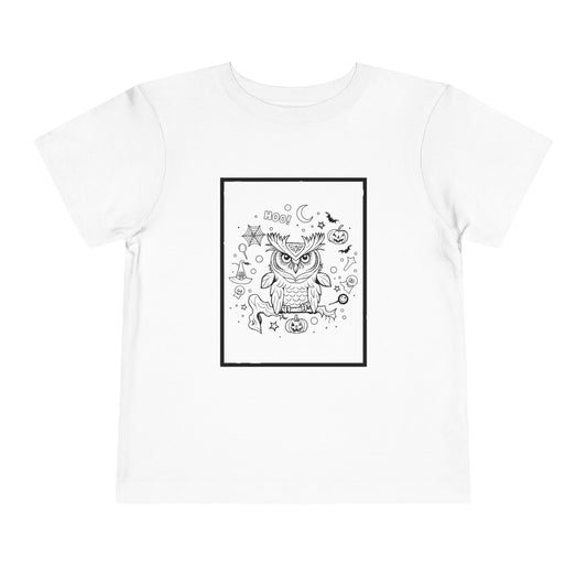 Coloring Halloween Owl Toddler Tee