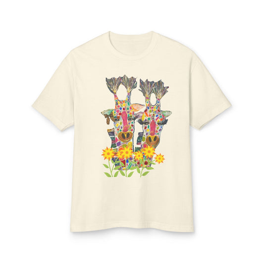 Giraffe in Love Design Unisex Tee