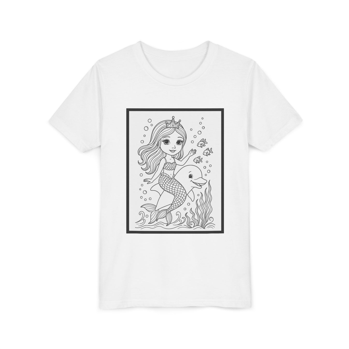 Colorable Mermaid Youth Tee