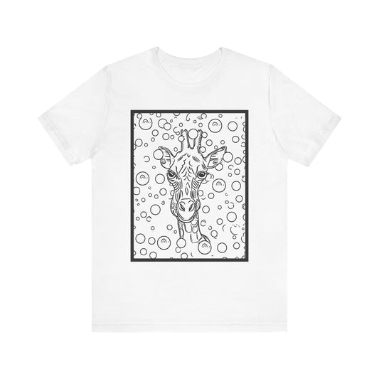 Colorable Giraffe Is My Friend Unisex Jersey Short Sleeve Tee