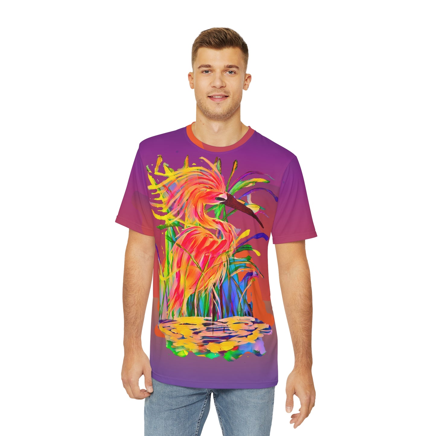 Magical Egret short Sleeve All-Over Unisex Tee