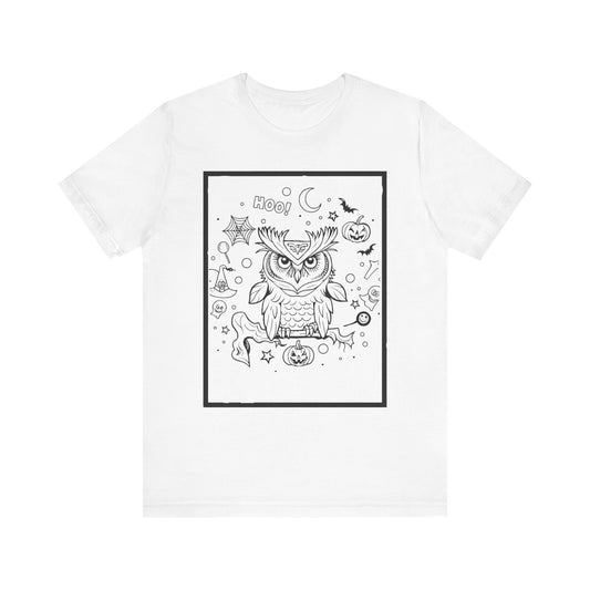 Colorable Halloween Owl Tee