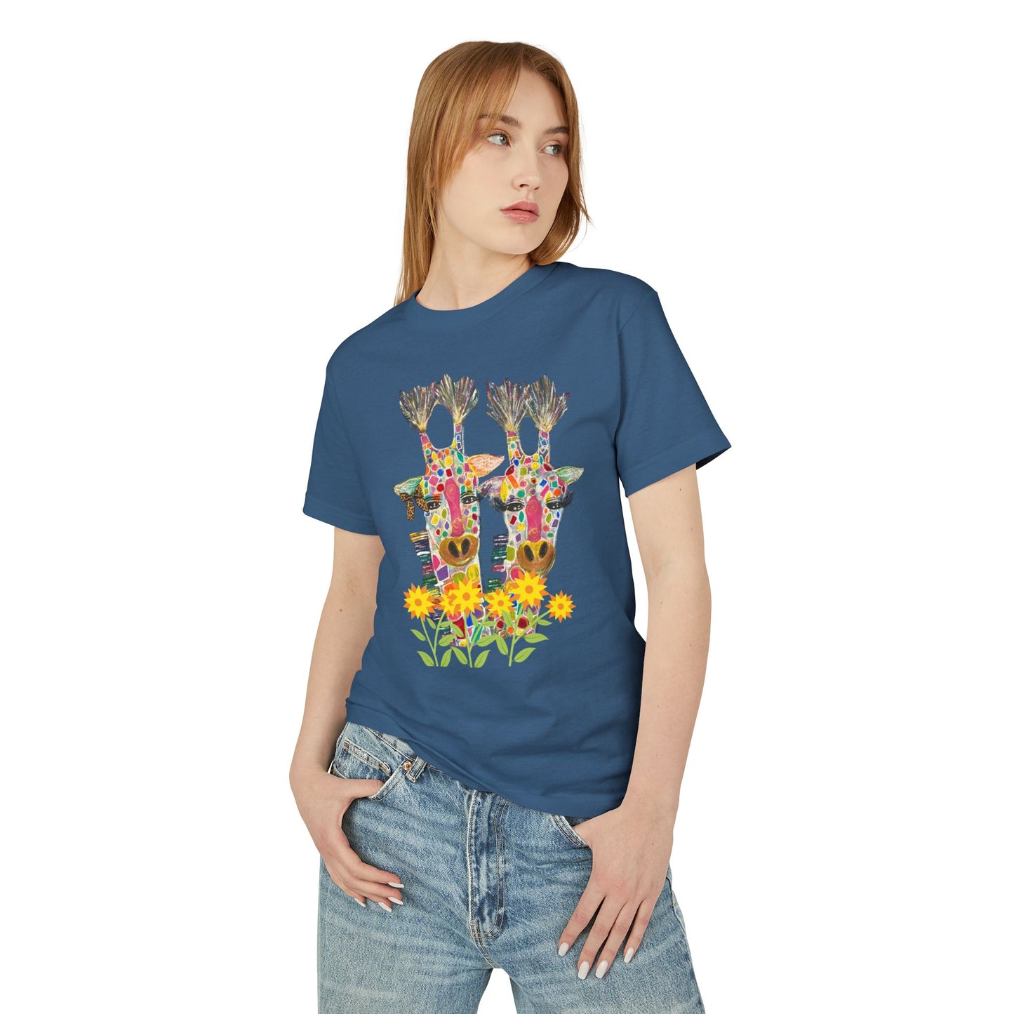 Giraffe in Love Design Unisex Tee