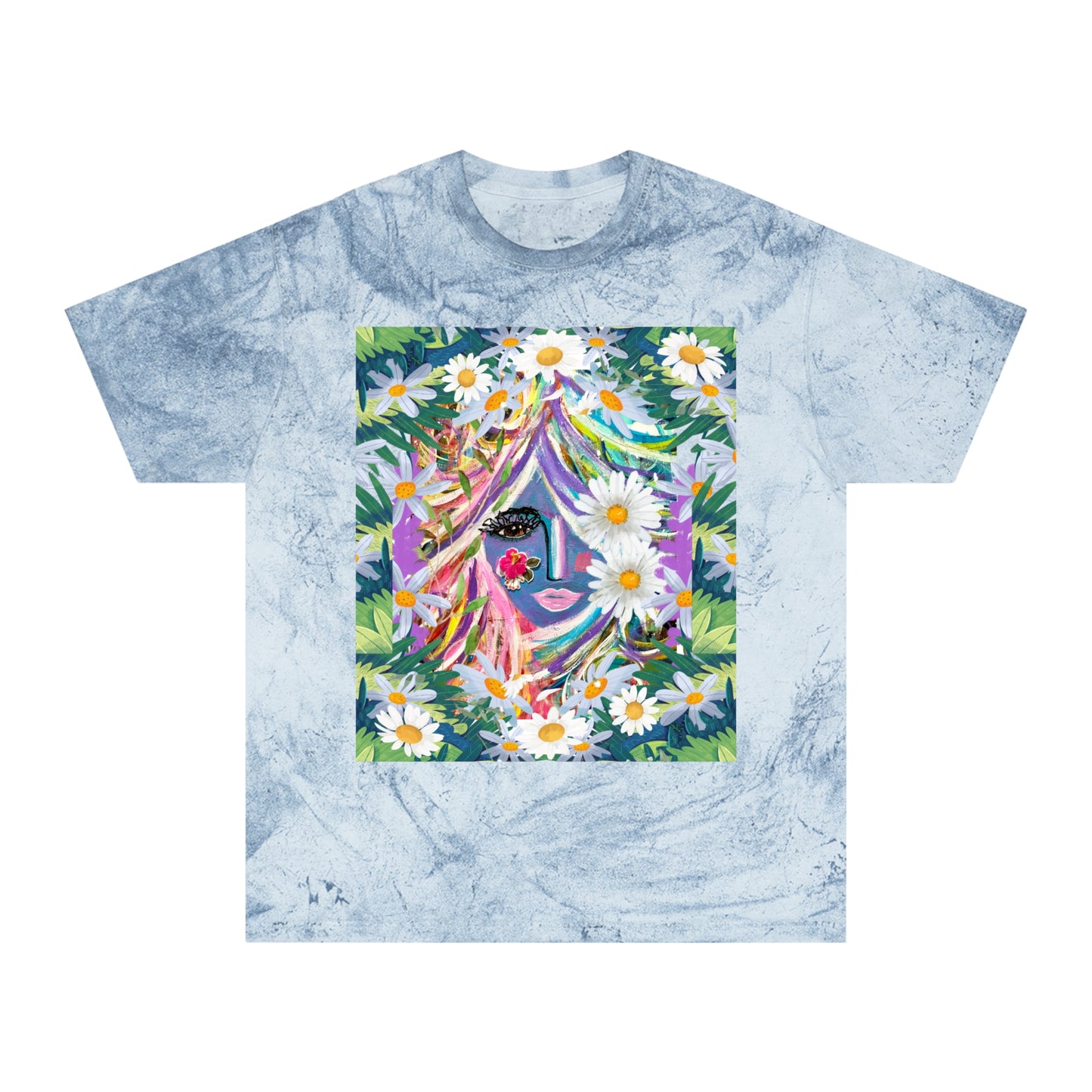 Color Blast T-Shirt - Curly Hair Girly Girl Design