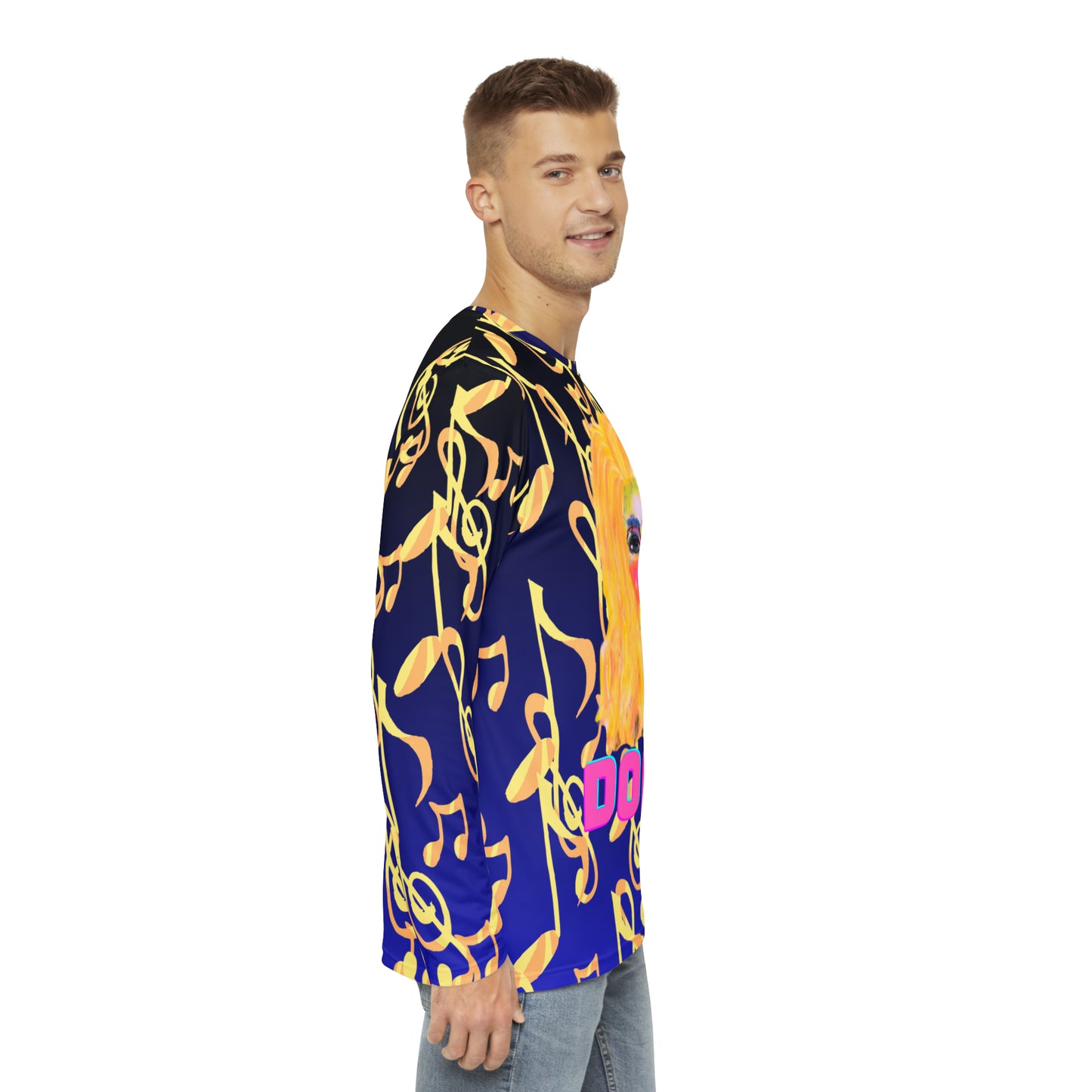 Dolly on Long Sleeve Allover Unisex Tee