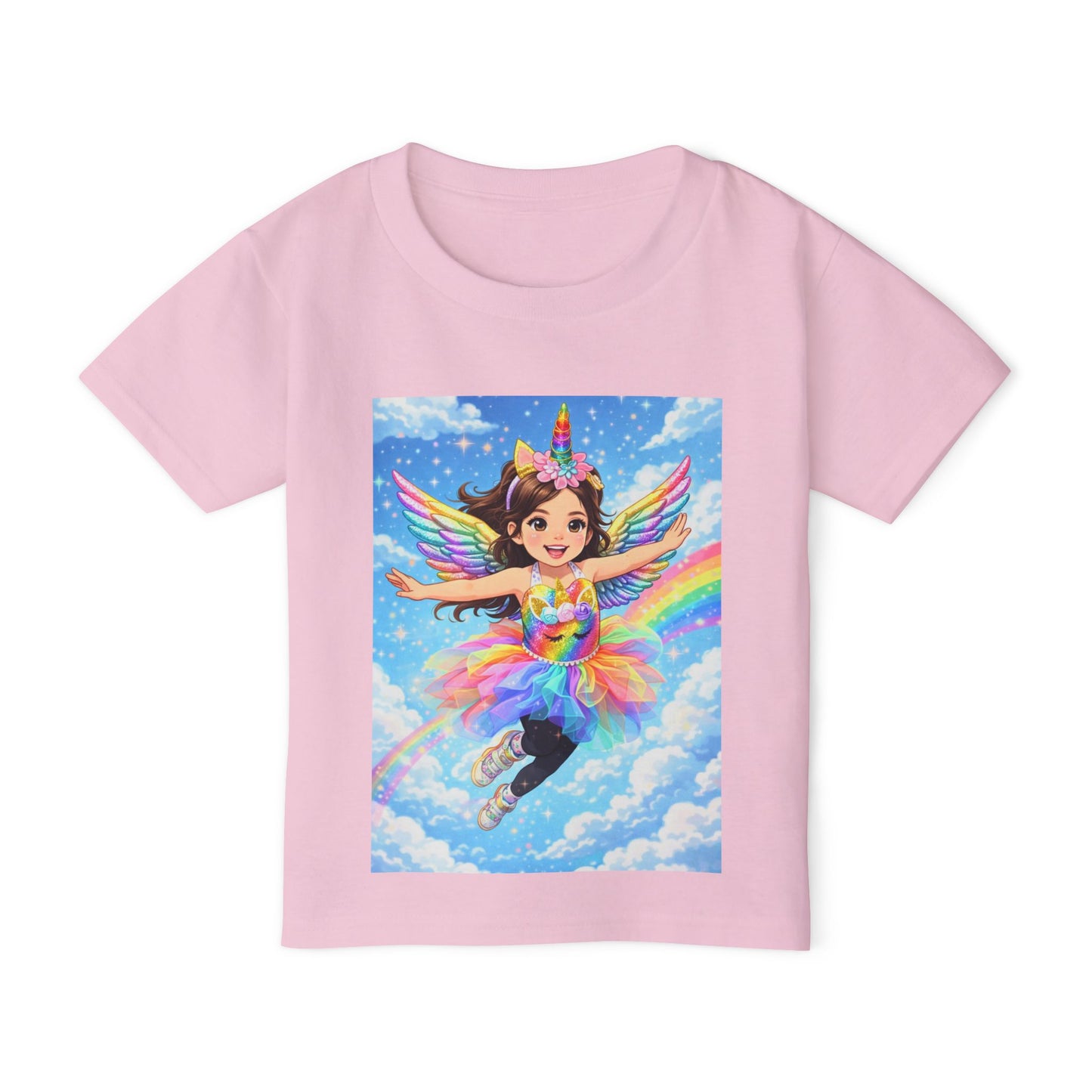 Toddler T-Shirt — Rainbow Unicorn Fairy Girl Graphic
