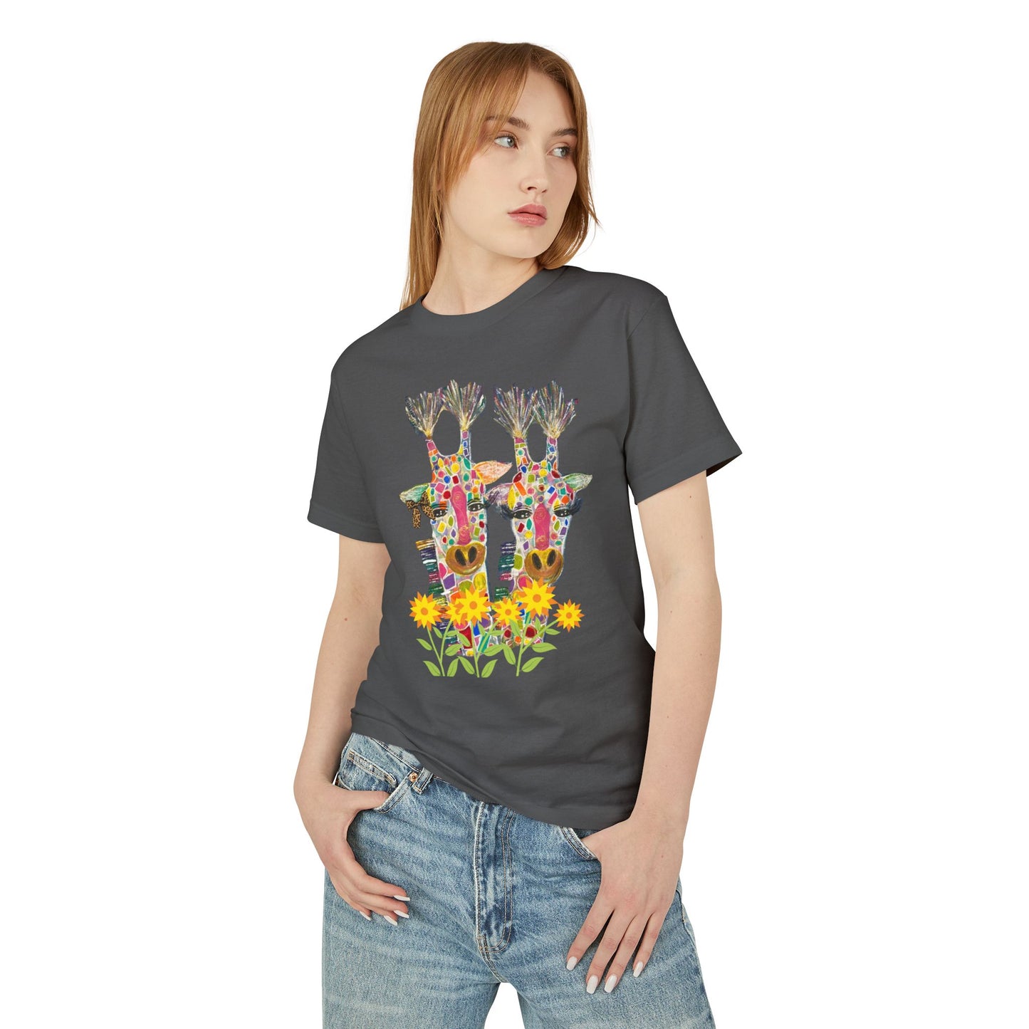 Giraffe in Love Design Unisex Tee