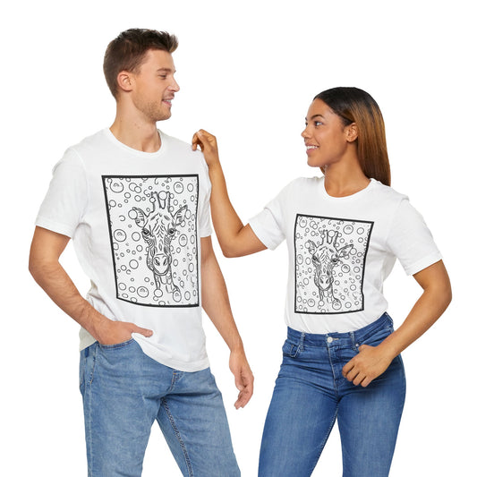 Colorable Giraffe Is My Friend Unisex Jersey Short Sleeve Tee