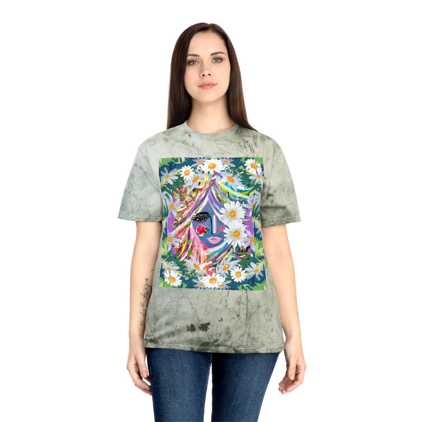 Color Blast T-Shirt - Curly Hair Girly Girl Design