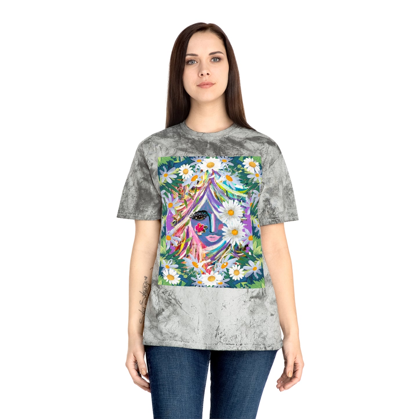 Color Blast T-Shirt - Curly Hair Girly Girl Design