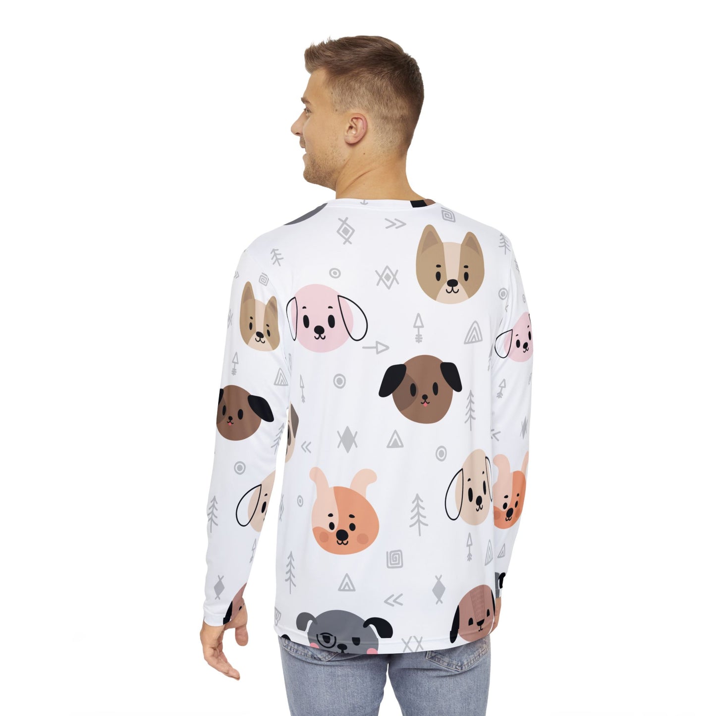 I Love My Puppy Long Sleeve Allover T-Shirt