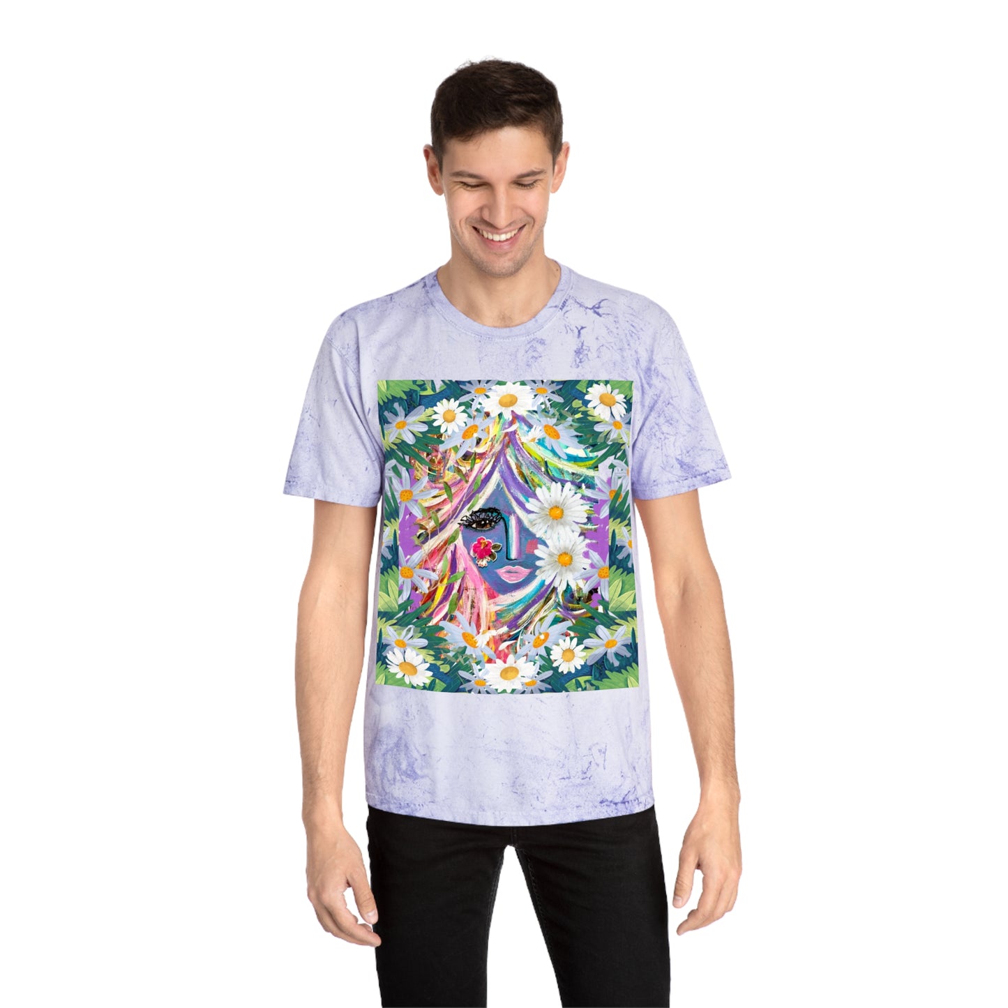 Color Blast T-Shirt - Curly Hair Girly Girl Design