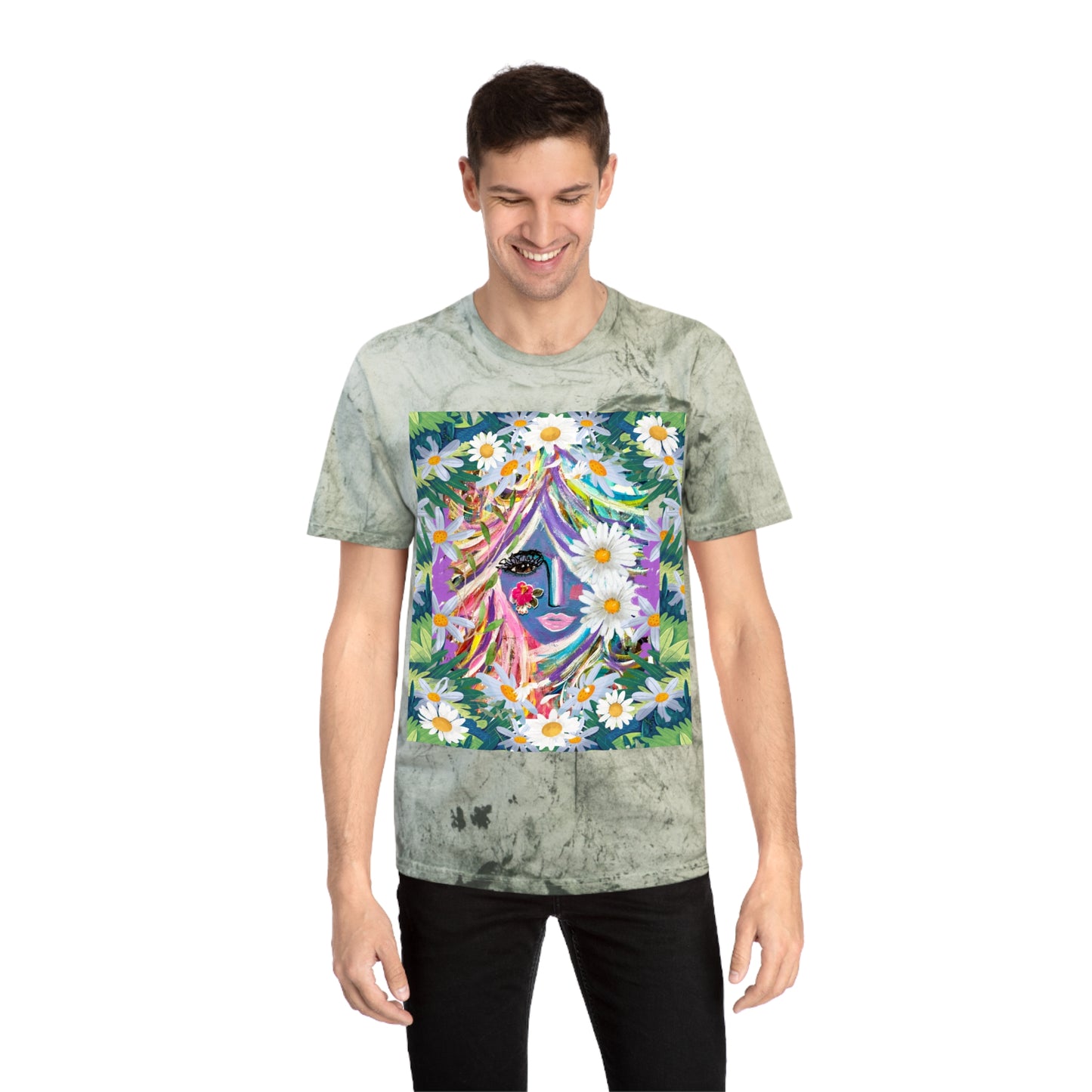 Color Blast T-Shirt - Curly Hair Girly Girl Design