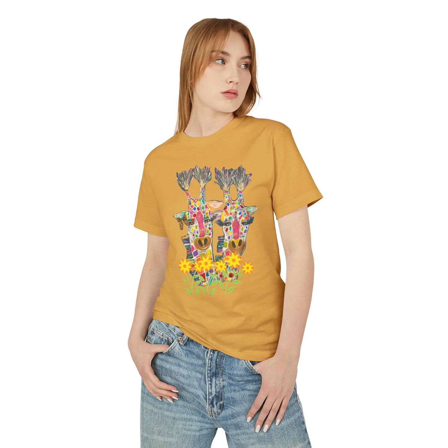 Giraffe in Love Design Unisex Tee