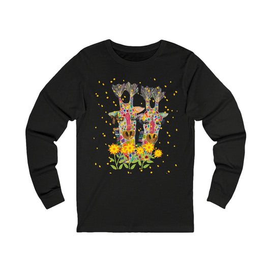 Giraffe In Love Long Sleeve Tee