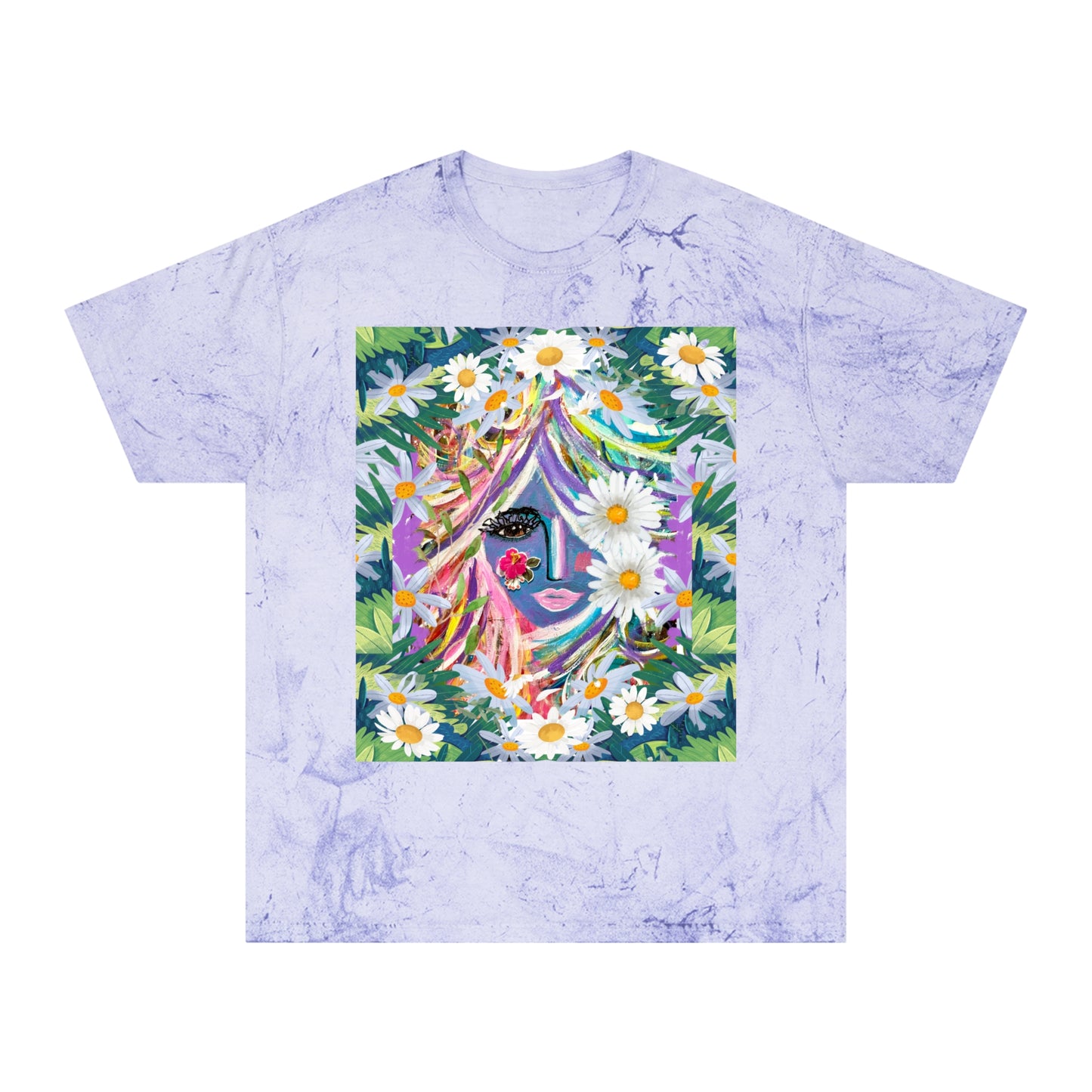 Color Blast T-Shirt - Curly Hair Girly Girl Design