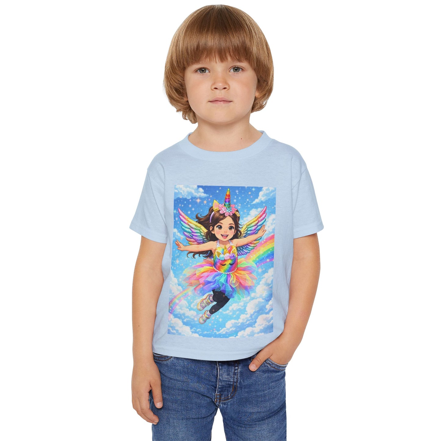 Toddler T-Shirt — Rainbow Unicorn Fairy Girl Graphic