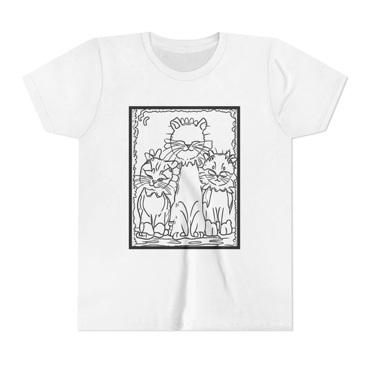 Color Your Own Kitties Youth Tee