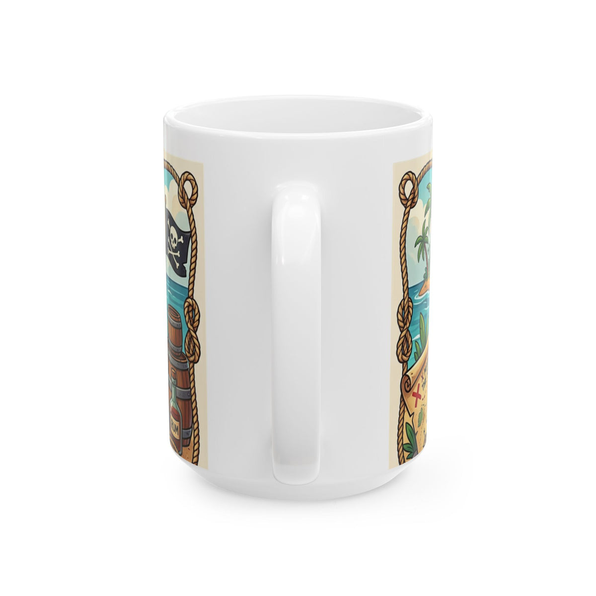 Cute Pirate Dog Ceramic Mug – "Captain of My Heart" Beach Coffee Cup (11oz, 15oz)