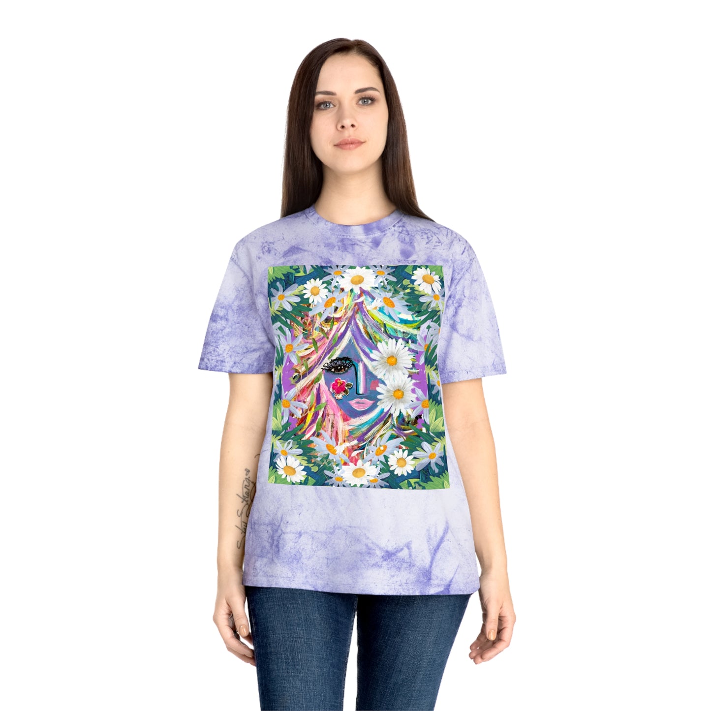 Color Blast T-Shirt - Curly Hair Girly Girl Design