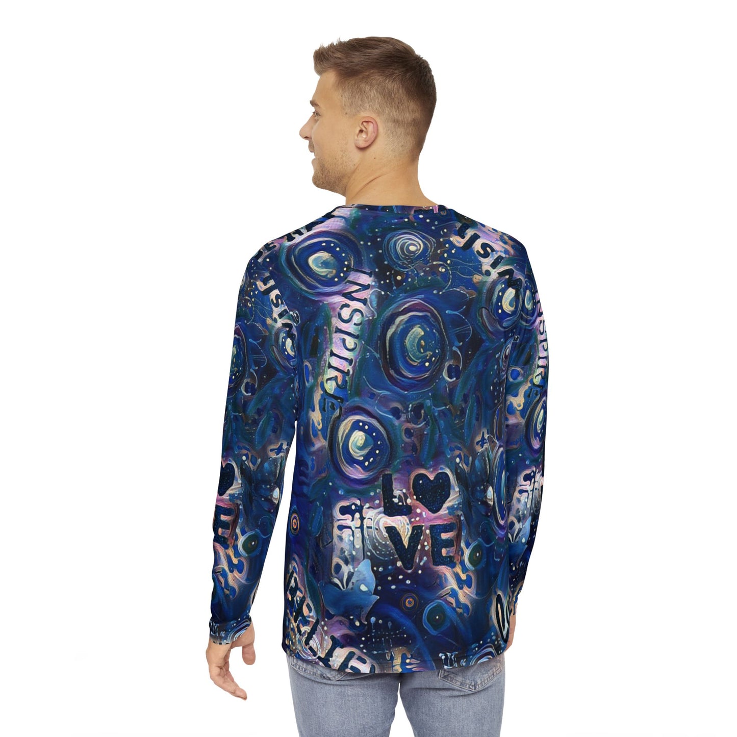 Believe Allover Print Long Sleeve Shirt (AOP)