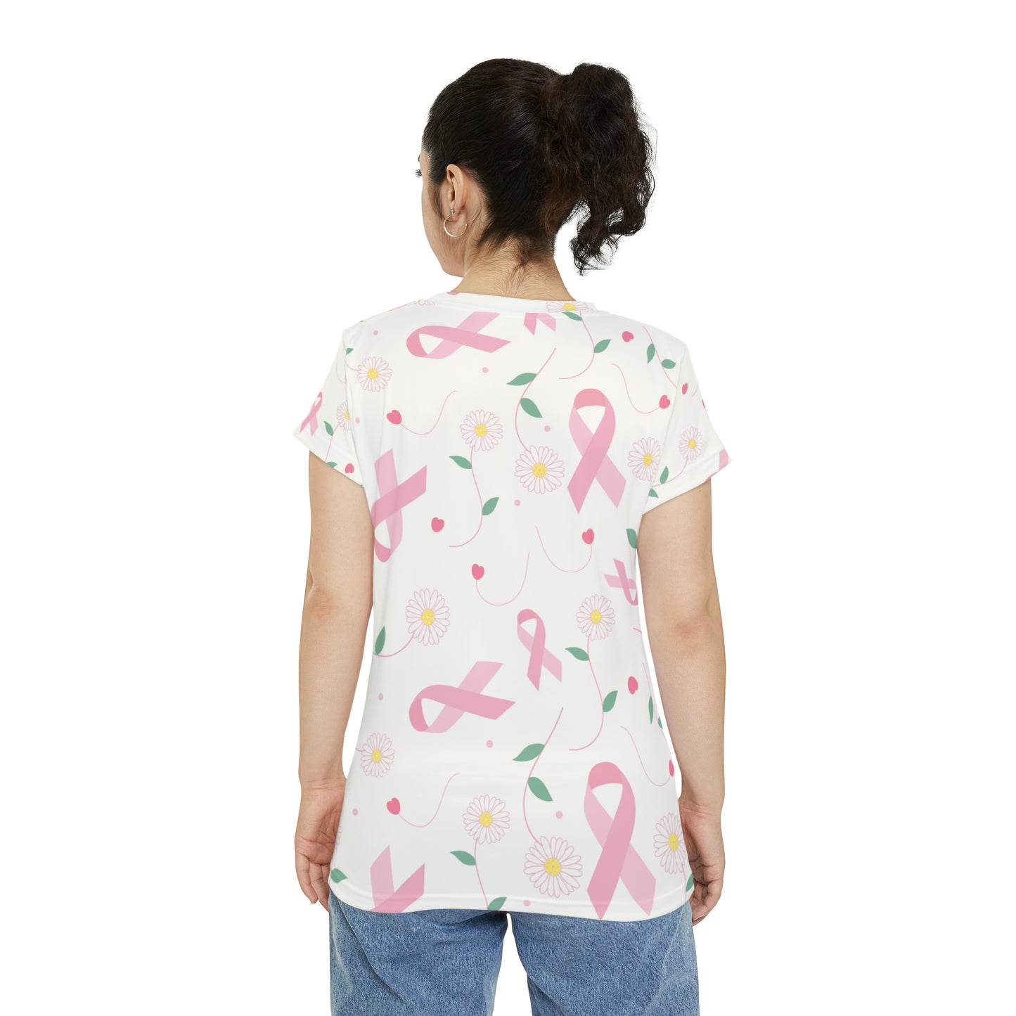 Cancer Touched my Boobs, so I kicked its Butt Allover Women's Short Sleeve Shirt