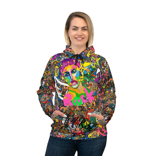 Freddy Mercury rock and Roll Allover Unisex  Athletic Hoodie