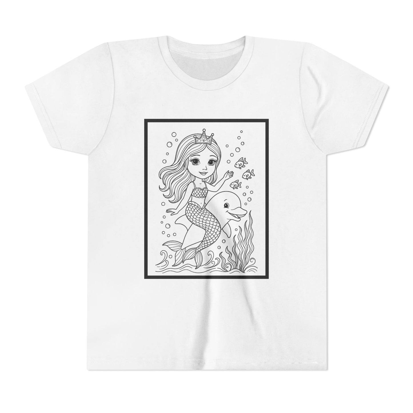 Colorable Mermaid Youth Tee