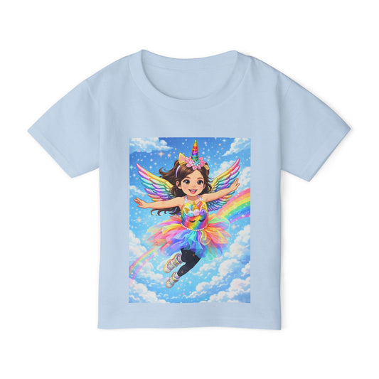 Toddler T-Shirt — Rainbow Unicorn Fairy Girl Graphic