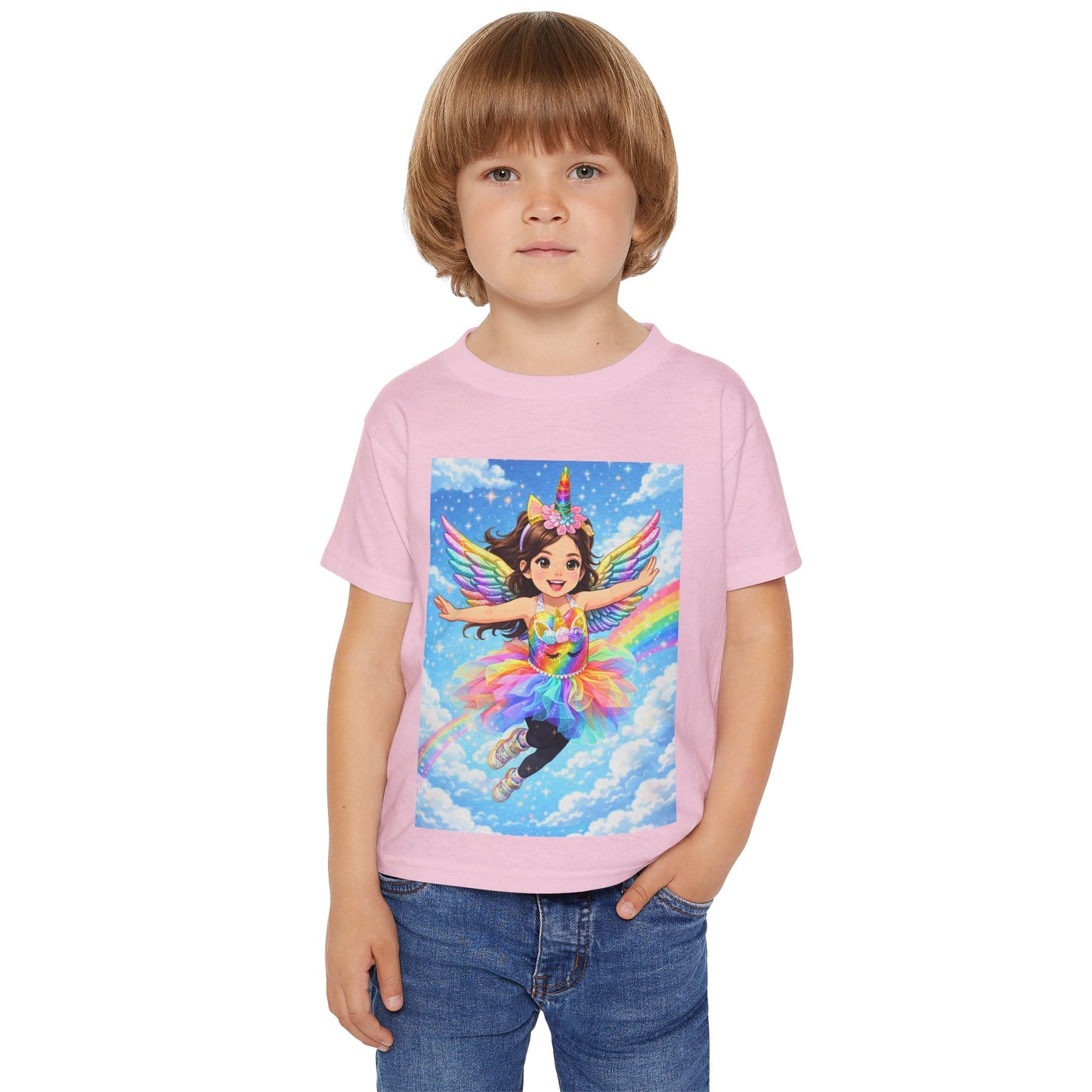 Toddler T-Shirt — Rainbow Unicorn Fairy Girl Graphic