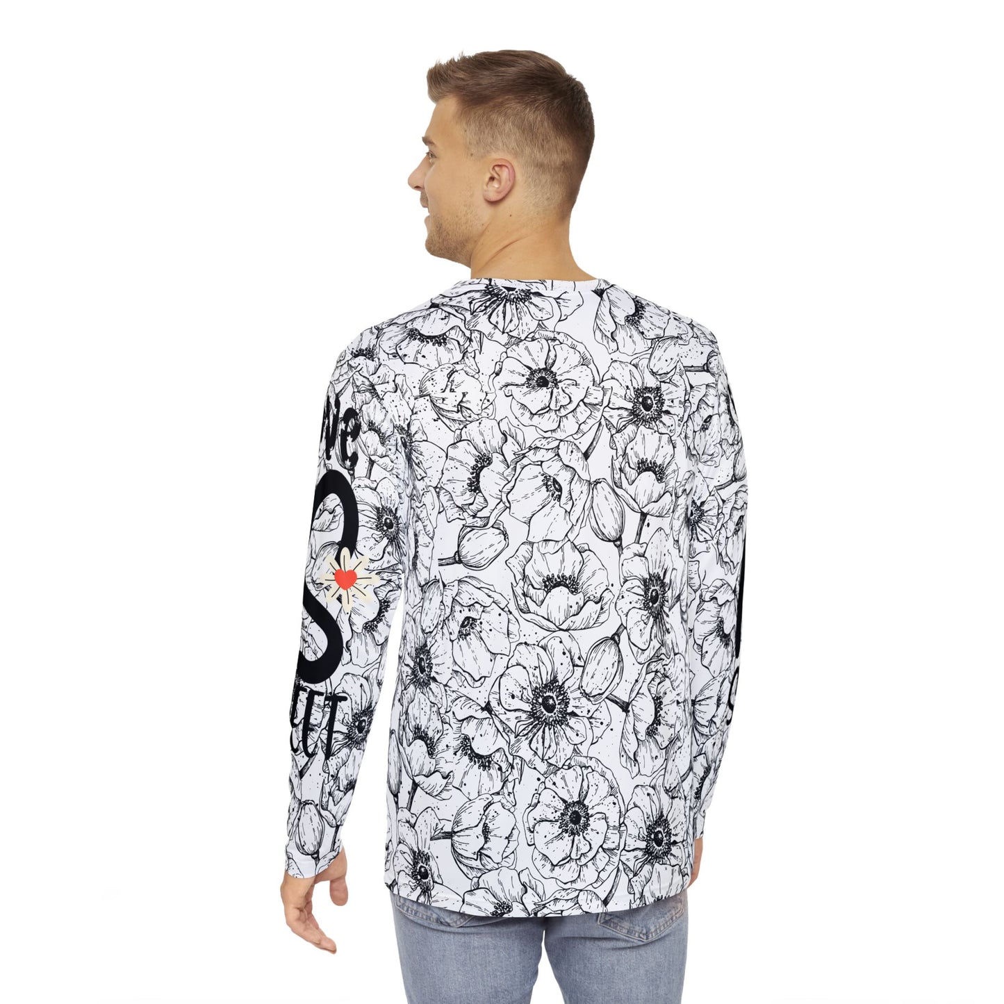 Long Sleeve Shirt - Giraffes in Flower Garden Design