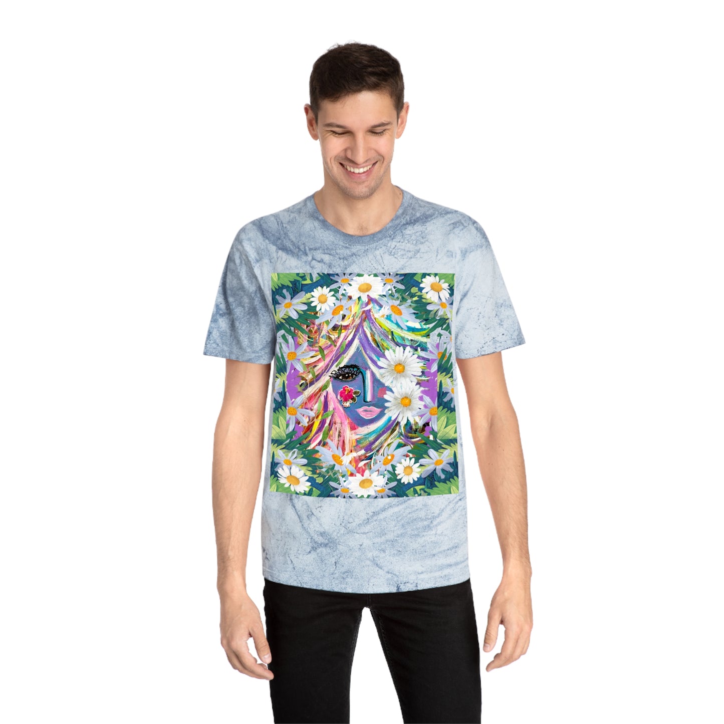 Color Blast T-Shirt - Curly Hair Girly Girl Design