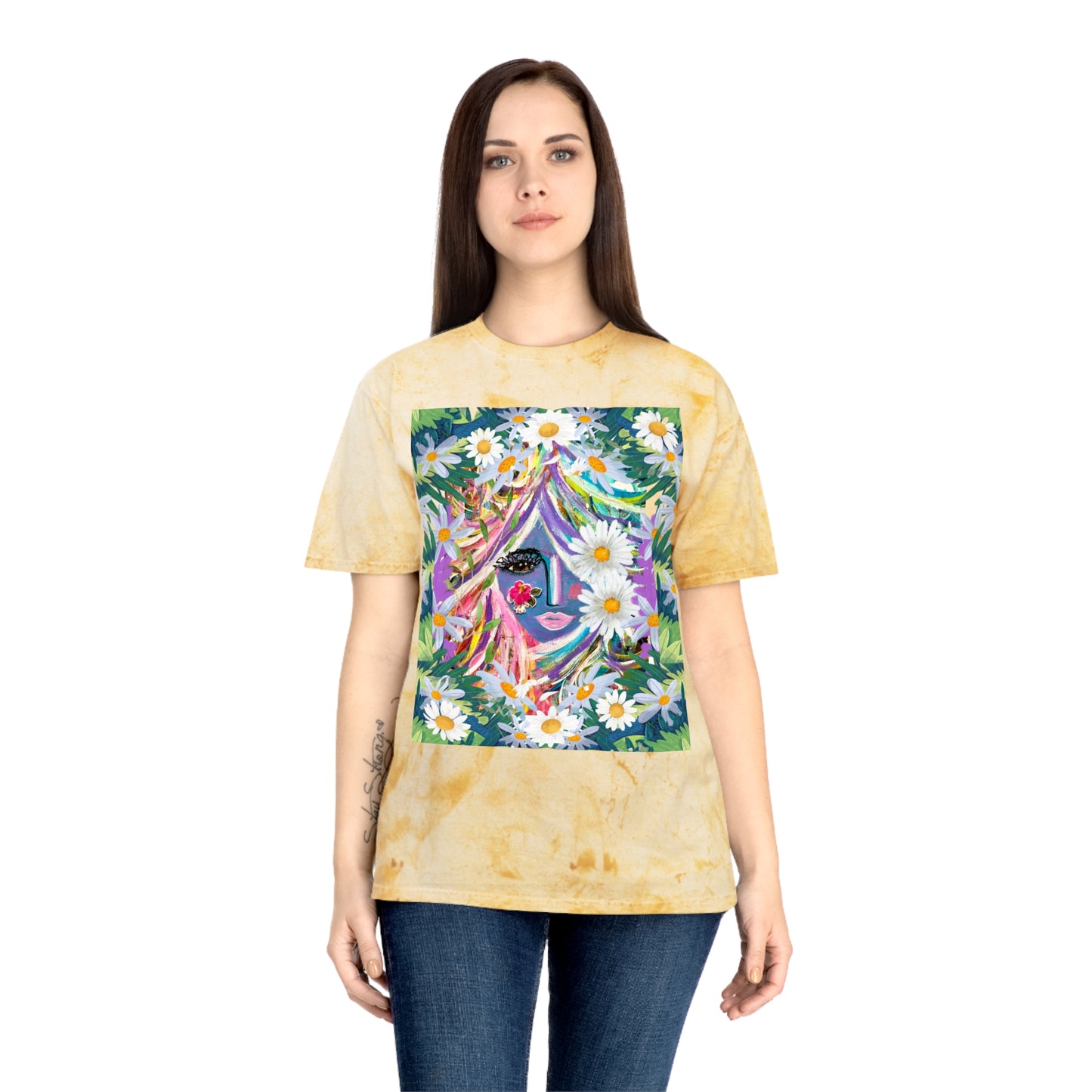 Color Blast T-Shirt - Curly Hair Girly Girl Design