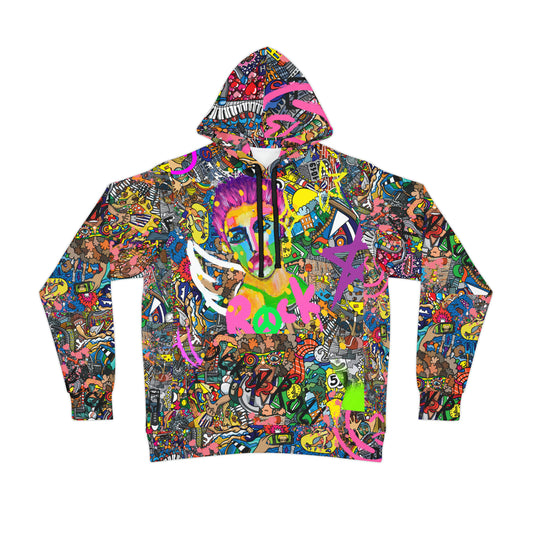 Freddy Mercury rock and Roll Allover Unisex  Athletic Hoodie