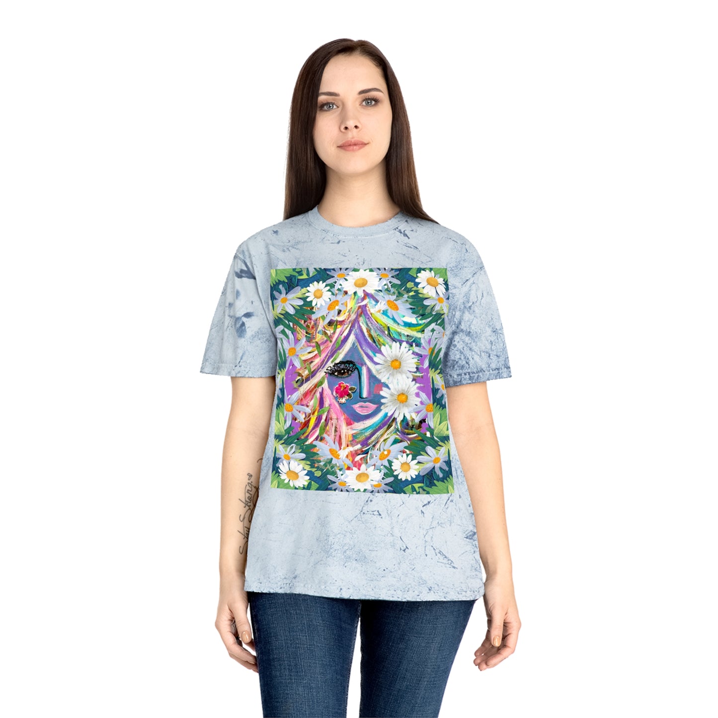 Color Blast T-Shirt - Curly Hair Girly Girl Design