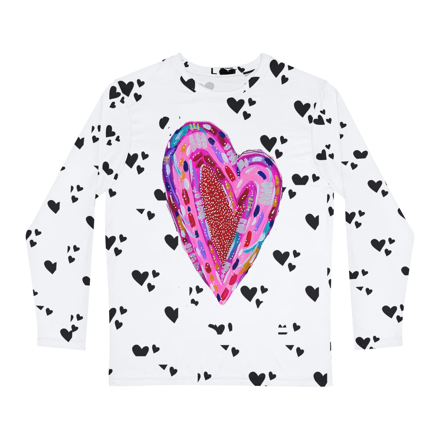 Heart of my Heart Long Sleeve Allover  Unisex Tee