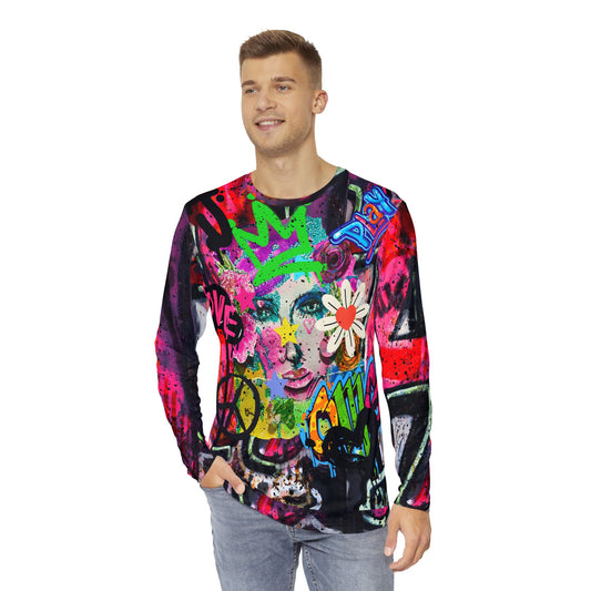 Happy Girl Unisex Allover Long Sleeve Shirt
