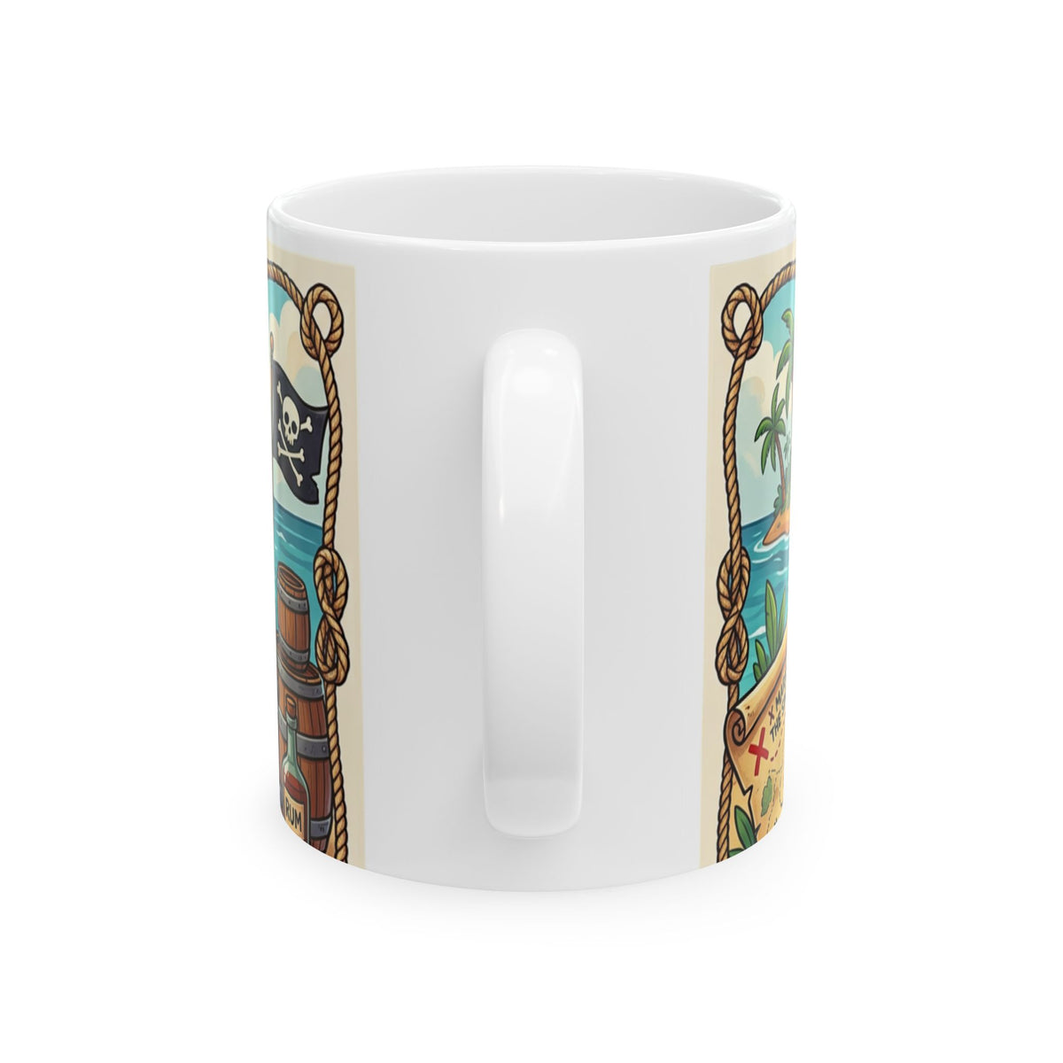 Cute Pirate Dog Ceramic Mug – "Captain of My Heart" Beach Coffee Cup (11oz, 15oz)