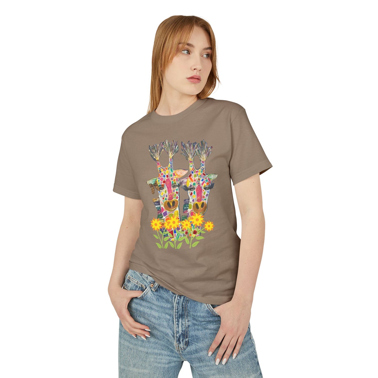 Giraffe in Love Design Unisex Tee