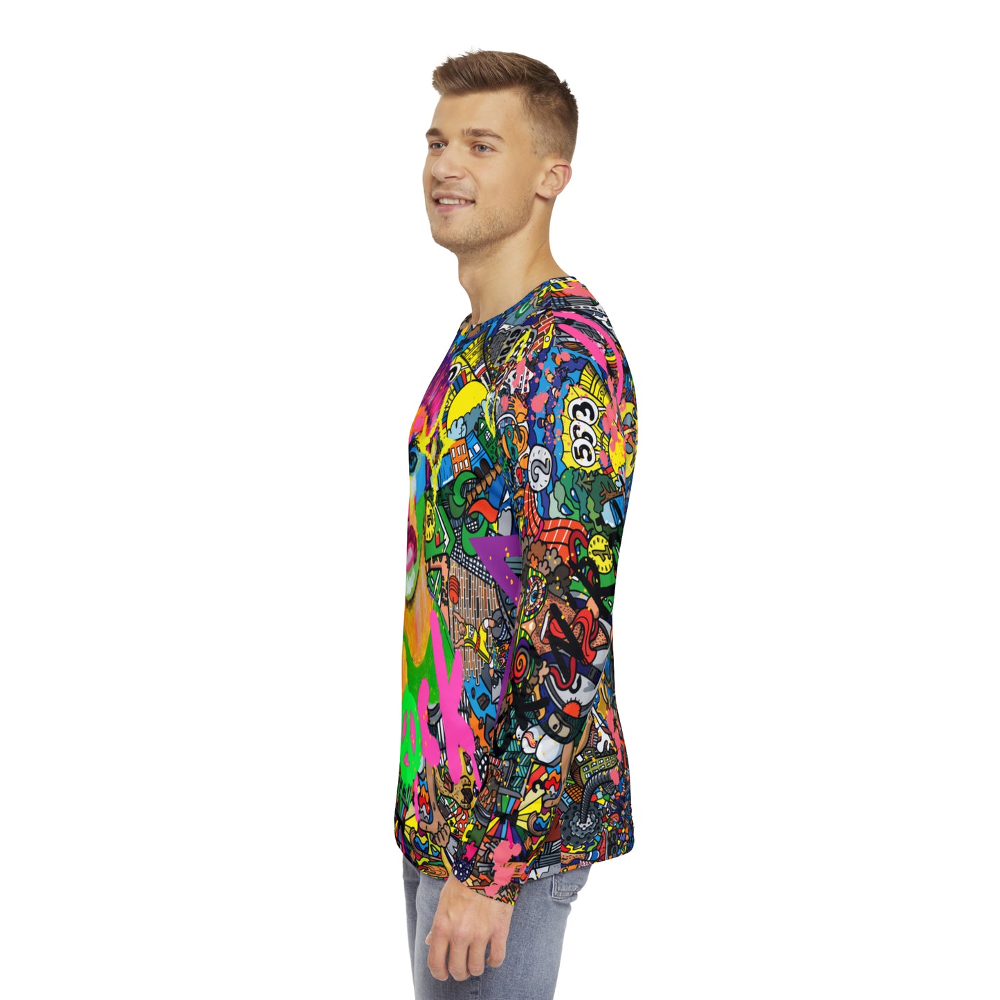 Rock It Freddy Long Sleeve Unisex Allover Tee