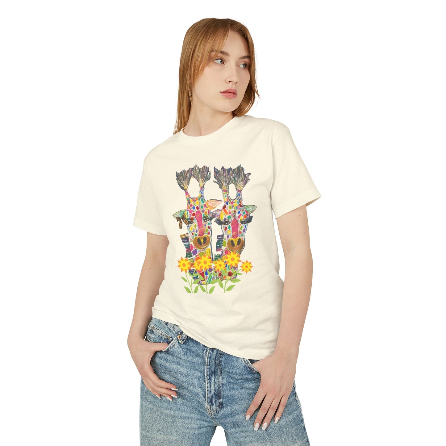 Giraffe in Love Design Unisex Tee