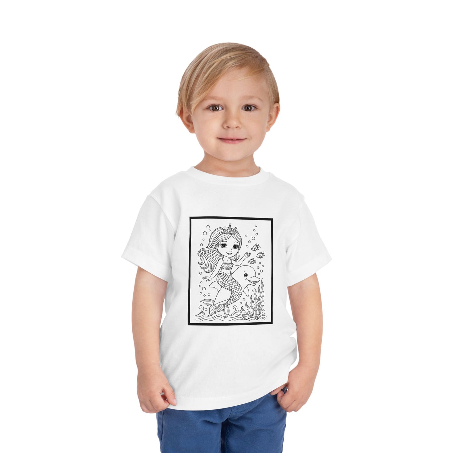 Coloring Mermaid Toddler Tee