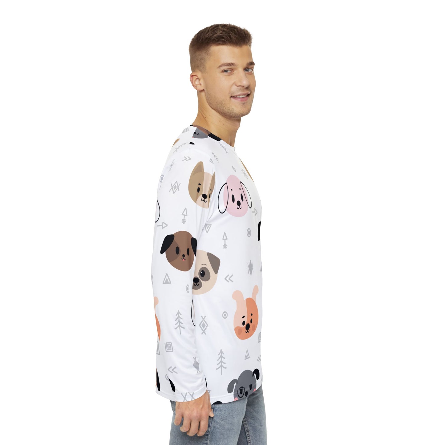 I Love My Puppy Long Sleeve Allover T-Shirt