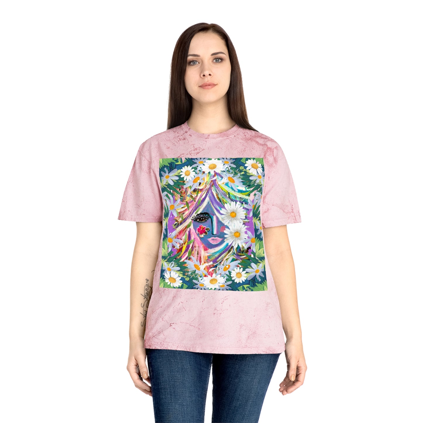 Color Blast T-Shirt - Curly Hair Girly Girl Design